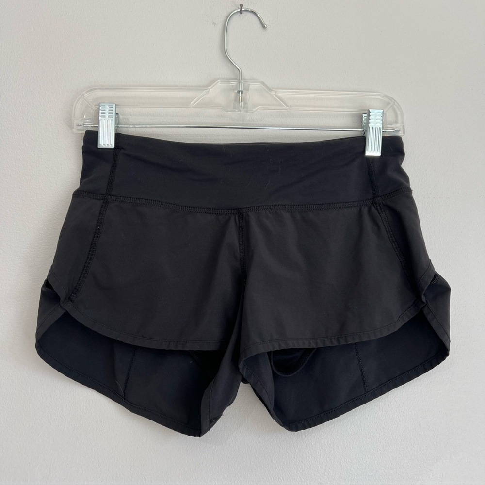 Lululemon run shorts! Size 2 speed up shorts in black